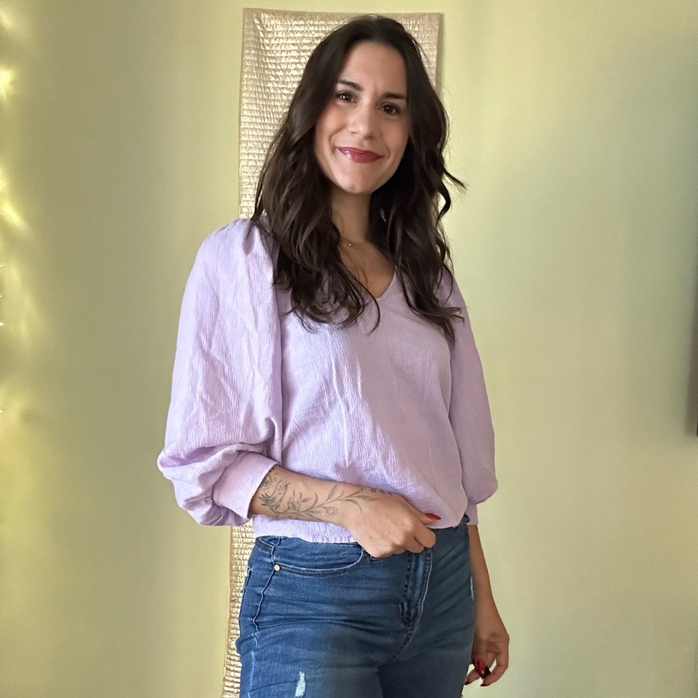 Lavender A New Day Crop Top
